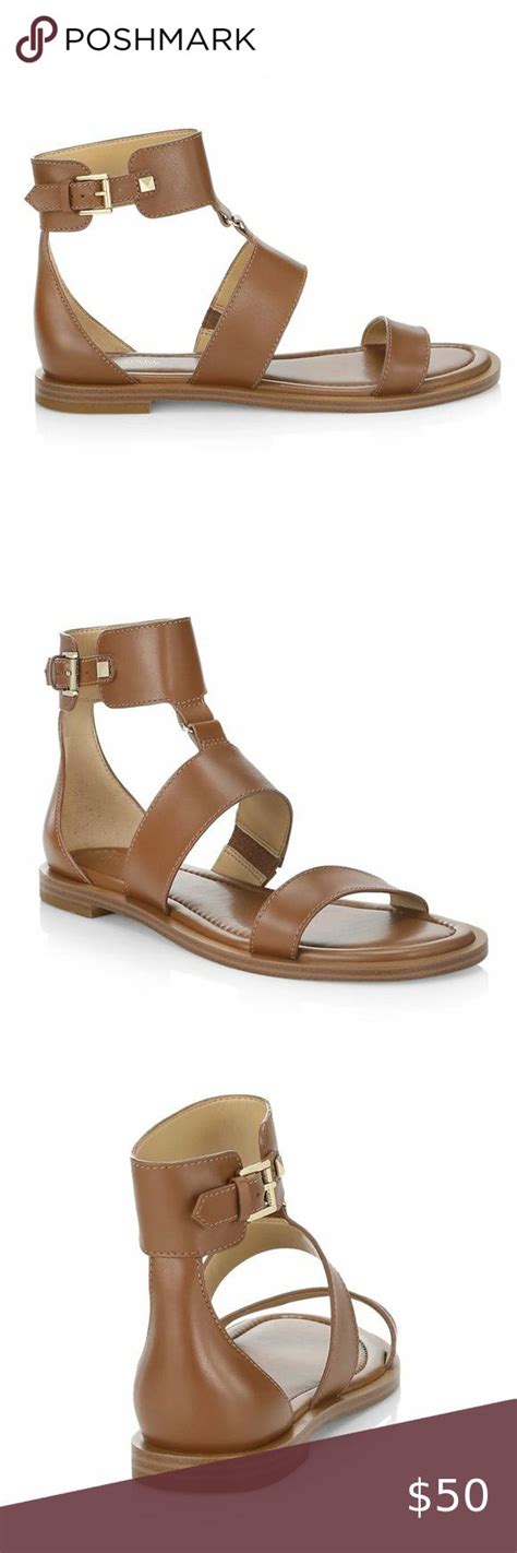 michael kors amos leather sandal|Amos Leather Gladiator Sandal .